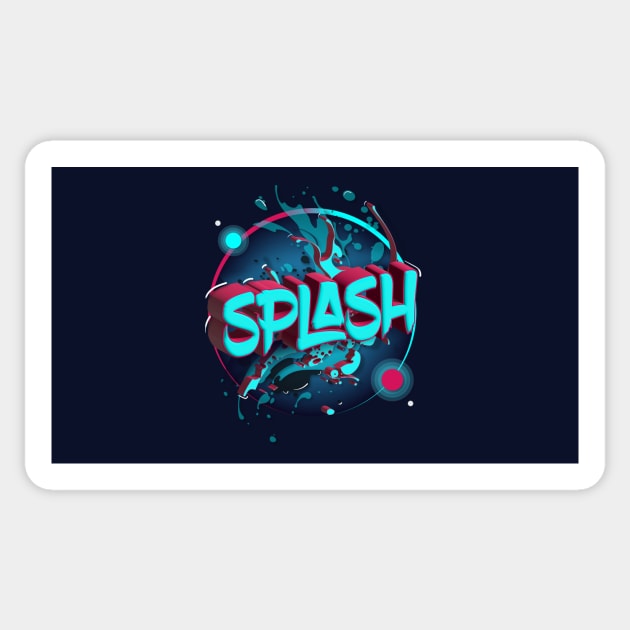 The Splash Circle Sticker by euiarts